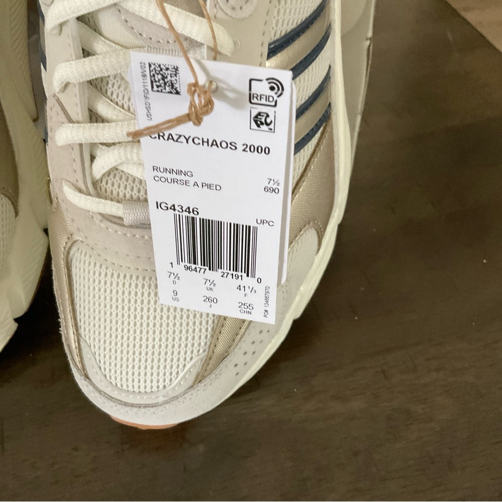 ADIDAS Crazychaos 2000 Sneaker Women's Size US 9.  Off White Grey IG4346 - Picture 10 of 12